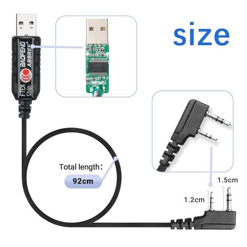 BAOFENG UV-5R FTDI USB Programming Cable for Ham Radio UV5R BF-F8HP 5RM UV-5G Plus K5PLUS DM32 UV32 AR-152 GM-15PRO GM21 UV-21R UV-17R GM-5RH,Support Windows,Mac,Ubuntu OS in Saudi Arabia