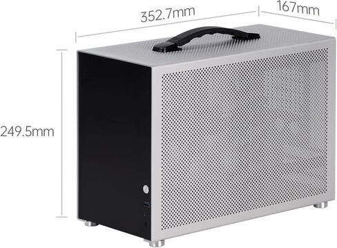 D3 MiniI TX Computer Case Full Aluminum Micro ATX Desktop PC Case in Silver Color Fits 280 Water Cooling in Saudi Arabia