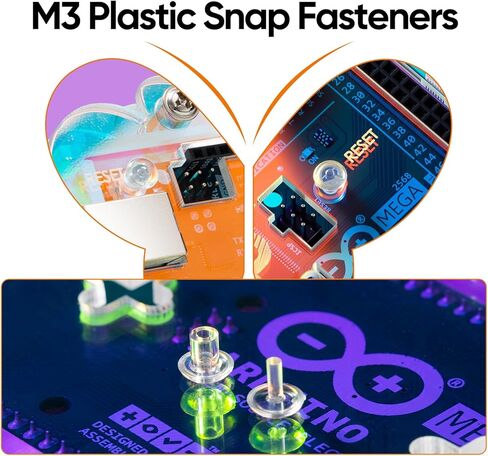 حافظة أكريليك شفافة قزحية اللون متوافقة مع لوحة Arduino MEGA 2560 R3. (غير متضمنة مع لوحة MEGA 2560 R3) in Kuwait