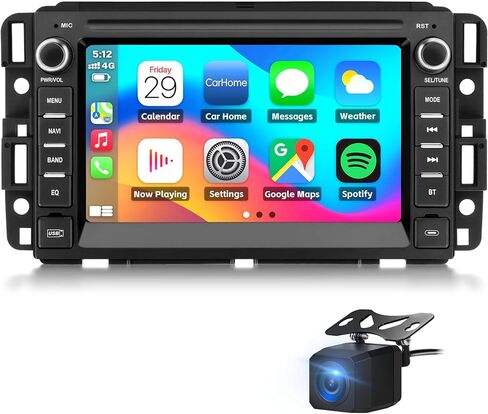 Car Stereo Radio for Chevy Silverado 2007-2013 Tahoe GMC Sierra Yukon Radio Android 13 Carplay Android Auto Bluetooth GPS Navigation Touch Screen Head Unit with Backup Camera in Saudi Arabia