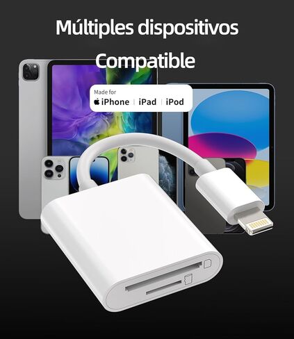 SD Card Reader Lightning (2 Pack) for iPhone 14 13 12 11 Pro Max Micro SD Memory Card Reader MFI Certified for Apple Digital Camera Photos TF Memory Adapter Cable Reader Adapter in Saudi Arabia