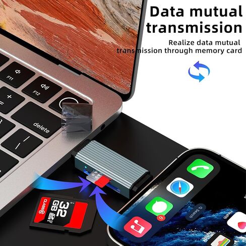 USB C Lightning إلى قارئ بطاقات SD (2 في 1) لهاتف iPhone 17 16 15 Pro Max كاميرا رقمية محول ذاكرة Micro SD لمنفذ Apple Converter TF لأجهزة Ipad متوافق مع قابس محرك فلاش صور Samsung in Saudi Arabia