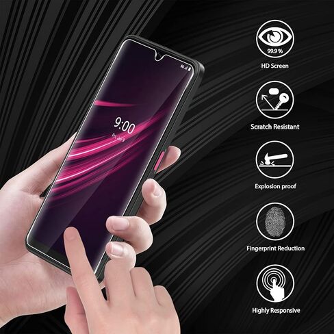 Orzero (3 Pack) Tempered Glass Screen Protector Compatible for T-Mobile REVVL V+ 5G (T-Mobile REVVL V Plus 5G), Protector De Pantalla 9 Hardness High Definition Bubble Free Anti-Scratch in Saudi Arabia