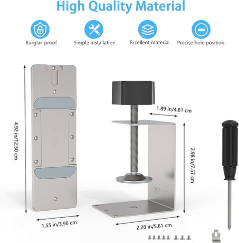 Anti-Theft Mount for Eufy Video Doorbell E340, No Drill Aluminum Bracket for Apartment Door (Upgraded) in Saudi Arabia