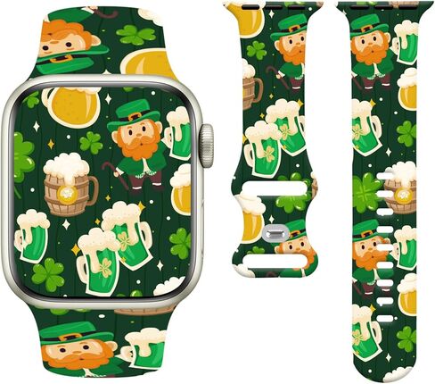 Watbro Holiday Watchband Compatible with Apple Watch 38mm 40mm 41mm 42mm 44mm 45mm 49mm Women Men,Soft Silicone Cute Sport Strap for Apple Watch Ultra iWatch Series 11 10 9 8 7 6 5 4 3 2 1 SE Band in Saudi Arabia