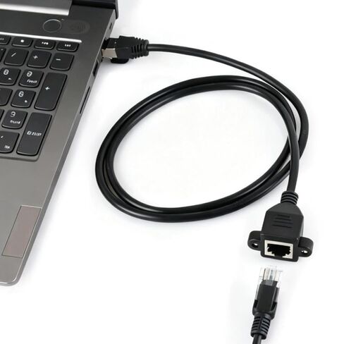 كابل إيثرنت محمي RJ45 CAT5e بطول 1 متر، طلاء PVC، نقل بيانات ثابت لأجهزة التوجيه وأجهزة الكمبيوتر والطابعات in Kuwait
