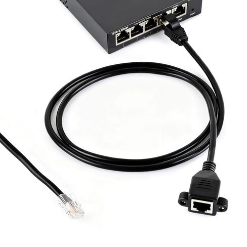 كابل إيثرنت محمي RJ45 CAT5e بطول 1 متر، طلاء PVC، نقل بيانات ثابت لأجهزة التوجيه وأجهزة الكمبيوتر والطابعات in Kuwait