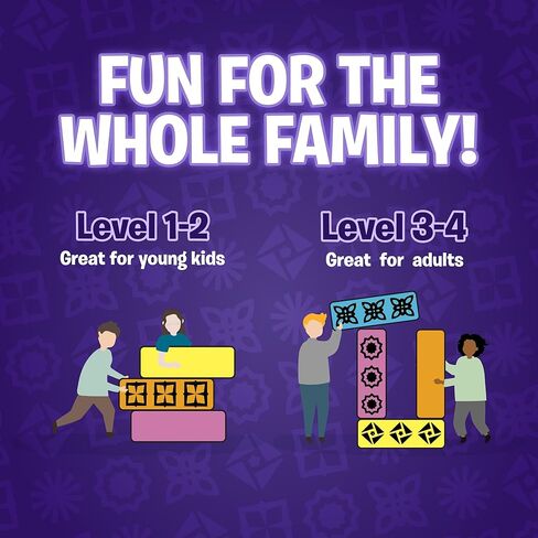 Blockwork by Uzzle Games - Fast-Paced Family Board Game - Multiple Difficulty Levels - Enjoyable and Challenging Puzzle Game – 2 to 4 Players – A Complete Family Night Fun Package - for Ages 4+ in Kuwait