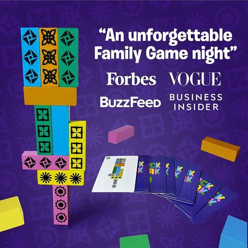 Blockwork by Uzzle Games - Fast-Paced Family Board Game - Multiple Difficulty Levels - Enjoyable and Challenging Puzzle Game – 2 to 4 Players – A Complete Family Night Fun Package - for Ages 4+ in Kuwait