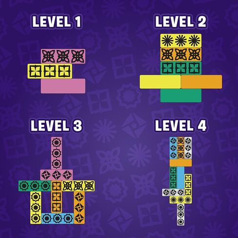 Blockwork by Uzzle Games - Fast-Paced Family Board Game - Multiple Difficulty Levels - Enjoyable and Challenging Puzzle Game – 2 to 4 Players – A Complete Family Night Fun Package - for Ages 4+ in Kuwait