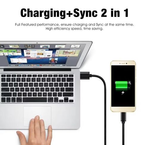 (2 حزمة - 3.3 قدم) شاحن آيفون، كابل USB لايتنينج، شحن سريع 3A ومزامنة البيانات، نايلون مضفر، معتمد من MFI، أسود، متوافق مع Iphone 14/13/12/11 promax/xs max/xr/xs/x/8/7/plus in Kuwait