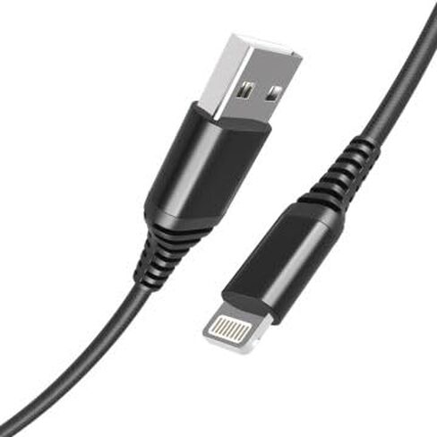 (2 حزمة - 3.3 قدم) شاحن آيفون، كابل USB لايتنينج، شحن سريع 3A ومزامنة البيانات، نايلون مضفر، معتمد من MFI، أسود، متوافق مع Iphone 14/13/12/11 promax/xs max/xr/xs/x/8/7/plus in Kuwait