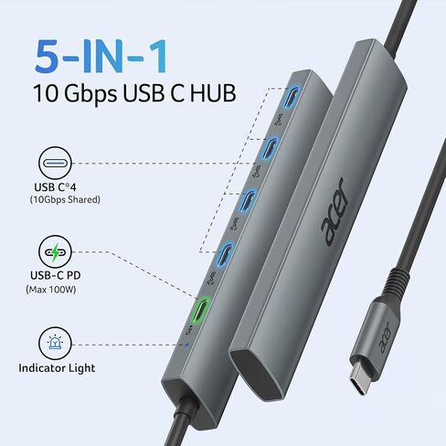 حزمة موزع USB C بسرعة 10 جيجابت في الثانية من أيسر مع محول USB C إلى إيثرنت in Saudi Arabia