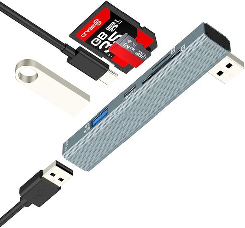 USB إلى SD Micro SD TF قارئ البطاقات HUB (5in1) نوع c محول الشحن USB C OTG 3.0 محطة إرساء متعددة المنافذ تمديد الفاصل ماك بوك الكمبيوتر المحمول PC محول عصا الذاكرة لوحة المفاتيح والماوس موسع دونغل in Kuwait