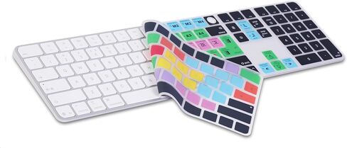 XSKN Avid Media Composer Shortcuts EU&US Universal Version سيليكون غطاء لوحة المفاتيح لجهاز 2024 iMac 24 بوصة M4 لوحة المفاتيح السحرية مع معرف اللمس ولوحة المفاتيح الرقمية A3119 in Kuwait
