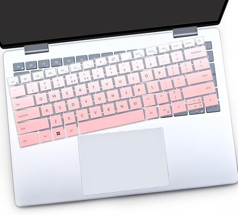 2 PCS Keyboard Cover for 2025 Dell 14 Plus Laptop DB14250 DB14255 14", Dell 14 Plus 2-in-1 DB04250 DB04255 14 inch Laptop-OPink+Clear in Saudi Arabia