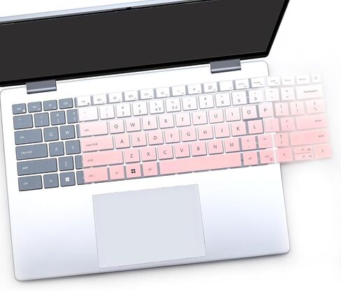 2 PCS Keyboard Cover for 2025 Dell 14 Plus Laptop DB14250 DB14255 14", Dell 14 Plus 2-in-1 DB04250 DB04255 14 inch Laptop-OPink+Clear in Saudi Arabia