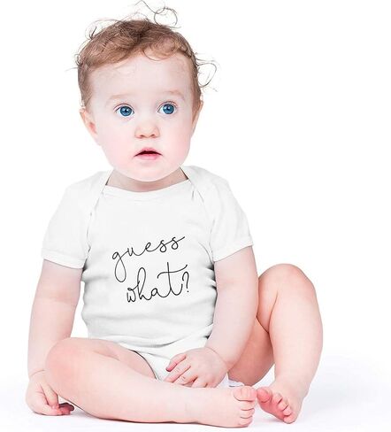 Guess What Baby Bodysuit Baby Announcement Surprise Pregnancy Announcement Bodysuit in Saudi Arabia