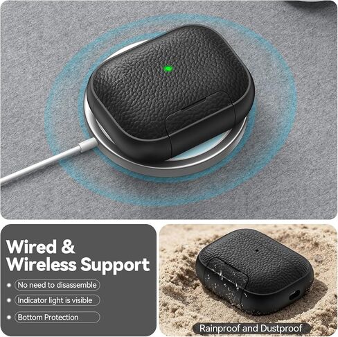 for AirPods Pro 3 Case 2025 with Magnetic Lid Lock & Phone Stand, TPU Lava Texture for AirPods Pro 3 Generation Case Cover with Wrist Strap & Cleaner, iPod Pro 3 Case for Men Women,Black in Saudi Arabia