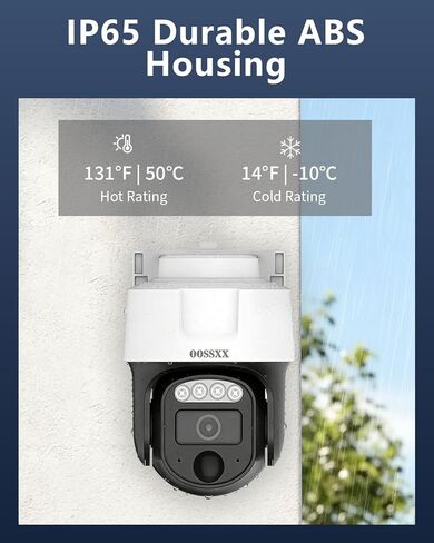 OOSSXX 4K 8MP AHD CCTV Cameras for Home Security System with Audio/Mic, PIR Detection, 360°View PTZ Wired Security Camera Outdoor, H.265+ 8CH Video Surveillance DVR Recorder, 24/7 Recording in Saudi Arabia