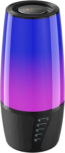 Portable Bluetooth Speaker, 40W 360° Stereo, Bluetooth 5.3 (100ft), IPX6 Waterproof, 9 Color LED, 12H Playtime (5600mAh) - Home/Outdoor/Party/Beach, Ideal Birthday (Colorful) in Saudi Arabia