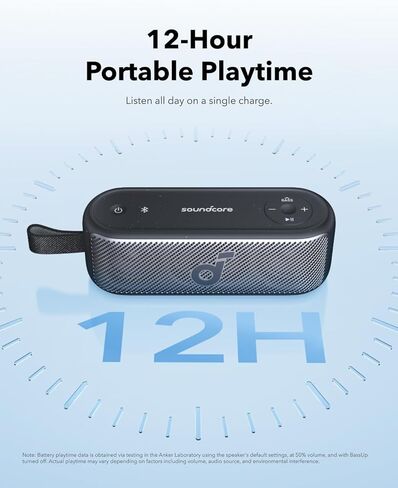 Soundcore Motion 100 Portable Speaker, Bluetooth Speaker with Wireless Hi-Res, 2 Full Range Drivers for Stereo Sound, Ultra-Portable Design, Customizable EQ, Punchy Bass, and IPX7 (Renewed) in Saudi Arabia