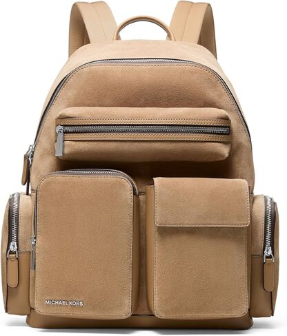 Michael Kors Hudson Cargo Backpack, Nickel-Tone Hardware/Husk in Saudi Arabia