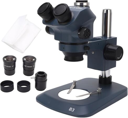 7X إلى 50X مجهر ستيريو ثلاثي العينيات متحد البؤر WF10X22mm العدسة 0.5X 2X عدسة موضوعية مساعدة 7X إلى 50X in Saudi Arabia