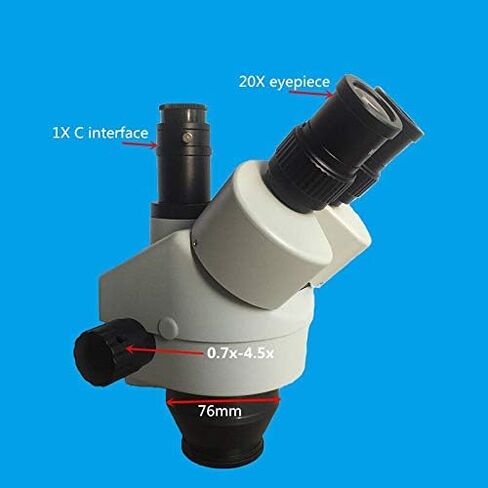 Microscope AIBOULLY SZM45 Stereo Microscope Trinocular Lens 14X-90X Zoom 20X Eyepiece Maintenance Microscope Dissection Microscope C-Mount Stand Compatible in Saudi Arabia
