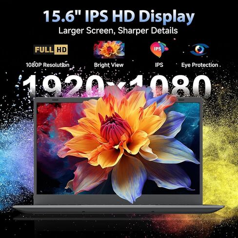 كمبيوتر محمول 15.6 بوصة، ذاكرة الوصول العشوائي 32 جيجابايت، 512 جيجابايت SSD، معالج Pentium 6500Y (Beat N5095، حتى 3.4 جيجا هرتز)، كمبيوتر محمول مع شاشة FHD IPS، ثنائي النطاق Wi-Fi 5، BT 5.0، USB-C، HDMI، كاميرا ويب، بطارية طويلة الأمد in Kuwait