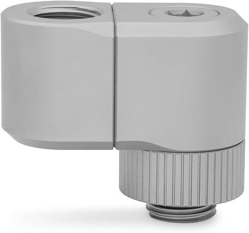 EK EKWB Quantum Torque Double Rotary Offset 21 Fitting, Satin Titanium in Saudi Arabia