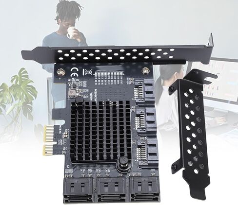 VBESTLIFE 9 Port Serial ATA3.0 Expansion Card - PCIE 1X to SATA3.0 Adapter Card with 6Gbps Speed and PCIE3.0 GEN3 Interface in Saudi Arabia