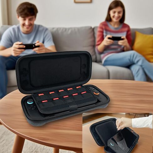 حافظة Fuimllar Switch 2 لجهاز Nintendo Switch 2، حافظة EVA لجهاز Switch 2، Nintendo Switch 2 (إصدار 2025) حقيبة تخزين (رمادي بركاني) in Kuwait