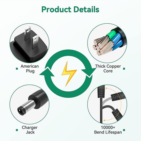 25V 25.2V AC/DC Adapter Compatible with Shark UZ565H T6 UZ565HT6 21.6V Li-ion Battery XBATR620SL Cordless Pro Clean Sense IQ PowerFins Plus Lightweight Stick Vacuum Cleaner Power Supply Charger in Saudi Arabia
