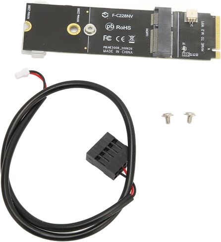 بطاقة Yunir M.2 AE إلى M.2 M Key SSD Riser، محول ثابت لبطاقة الشبكة وSSD in Kuwait