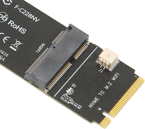 بطاقة Yunir M.2 AE إلى M.2 M Key SSD Riser، محول ثابت لبطاقة الشبكة وSSD in Kuwait