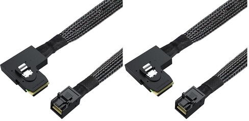 كابل CableCreation الداخلي Mini SAS HD، كابل Mini SAS SFF-8643 إلى Mini SAS 36Pin SFF-8087 بطول 1.6 قدم، كابل Mini SAS 36Pin إلى SFF-8643، 0.5 متر in Kuwait
