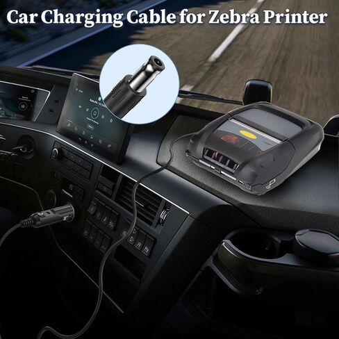 Charger for Zebra ZQ521 ZQ520 ZQ511 ZQ510 ZQ500 ZQ52 Mobile Printer QN4 QN2 QN3 QH2 QLn220 QLn320 QLn420 Series Direct Thermal Mobile Printer FSP048 FSP025 Car Cable Power Adapter 12V in Saudi Arabia