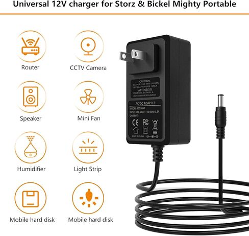 سلك شحن بديل لإمداد الطاقة 12 فولت متوافق مع البركان الرقمي المحمول Mighty Storz وBickel in Saudi Arabia