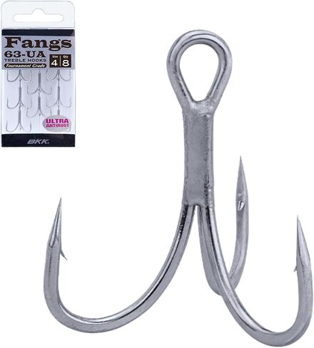 BKK FANGS-63 خطاف ثلاثي | 3X | طلاء فائق المقاومة للصدأ بالمياه المالحة | نقطة الإبرة | أوشوغنيسي بيند in Saudi Arabia