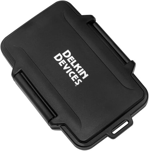 Delkin Devices Black CFexpress Type A 80GB (قراءة 880 ميجابايت/ثانية، كتابة 730 ميجابايت/ثانية، VPG 400) + حقيبة تخزين متينة CFexpress/SD/microSD - بطاقة ذاكرة احترافية وحزمة حمل مقاومة للطقس in Kuwait