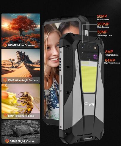 هاتف ذكي متين Tank 3 Pro، هاتف خلوي Android 14 5G مع جهاز عرض، ذاكرة وصول عشوائي 32 جيجابايت + ذاكرة وصول عشوائي 512 جيجابايت، هواتف محمولة خارجية مقاومة للماء مقاس 6.79 بوصة غير مقفلة، 23800 مللي أمبير في الساعة/OTG/GPS (يدعم T-Mobile وVerizon فقط) in Saudi Arabia