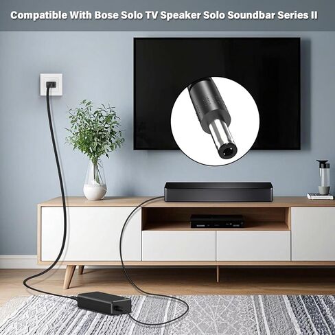 شاحن مكبرات الصوت 20 فولت 1.8 أمبير لمكبرات صوت Bose Solo TV Soundbar Series II 2 نظام المسرح المنزلي 418775 845194-1100 8451941100 845194-110 845194110 مكبر صوت محول تيار متردد سلك إمداد الطاقة in Kuwait