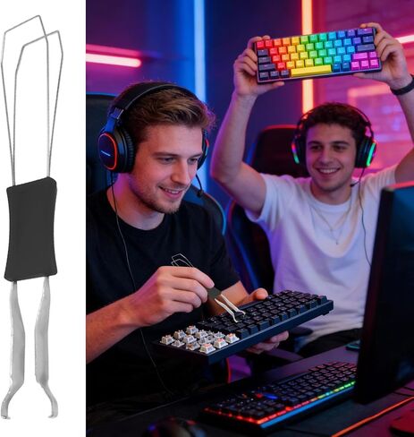 Keycap Puller - أداة إزالة Keycap 2 في 1 | أداة سحب وصيانة 2 في 1، جهاز كمبيوتر وعناية إلكترونية للمشاريع وورش العمل والمنزل والمكتب والإصلاحات اليدوية in Kuwait