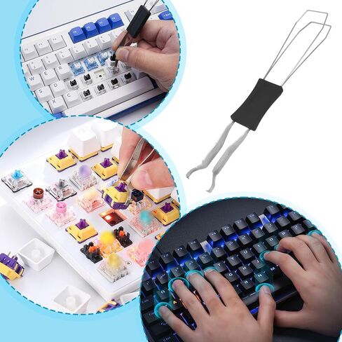 Keycap Puller - أداة إزالة Keycap 2 في 1 | أداة سحب وصيانة 2 في 1، جهاز كمبيوتر وعناية إلكترونية للمشاريع وورش العمل والمنزل والمكتب والإصلاحات اليدوية in Kuwait