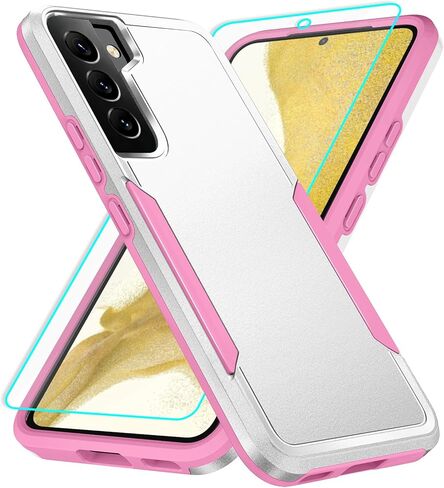 for Galaxy S22 Plus case with Screen Protection: Heavy Duty Protective Shockproof and Scratch Proof Cell Phone case for Samsung Galaxy S22 Plus-Black in Saudi Arabia