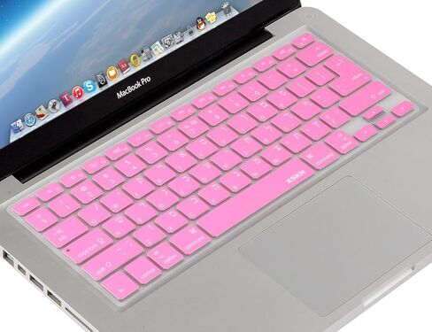 XSKN اللغة العبرية غطاء جلد لوحة المفاتيح السيليكون الوردي لعام 2015 وإصدار Ealier MacBook Air 13 وMacBook Pro 13 15 17 بوصة الإصدار المشترك للولايات المتحدة والاتحاد الأوروبي in Kuwait
