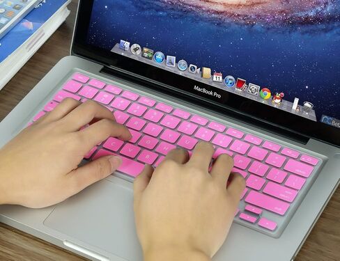 XSKN اللغة العبرية غطاء جلد لوحة المفاتيح السيليكون الوردي لعام 2015 وإصدار Ealier MacBook Air 13 وMacBook Pro 13 15 17 بوصة الإصدار المشترك للولايات المتحدة والاتحاد الأوروبي in Kuwait