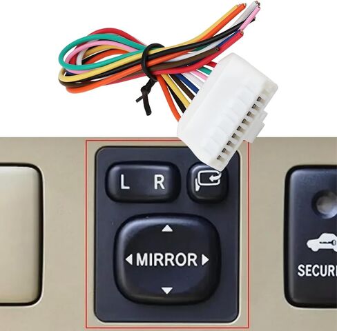 مفتاح مرآة كهربائي 9Pin مع وصلة توصيل 84870-0D050 84870-02040 متوافق مع تويوتا كامري in Kuwait