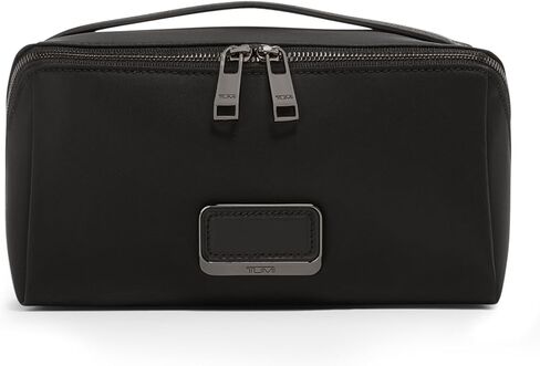 Tumi - Voyageur Dallas Cosmetic Bag - منظم مكياج سفر طلور - حقيبة سفر قابلة للتعبئة - أسود مع أجهزة ذهبية in Kuwait